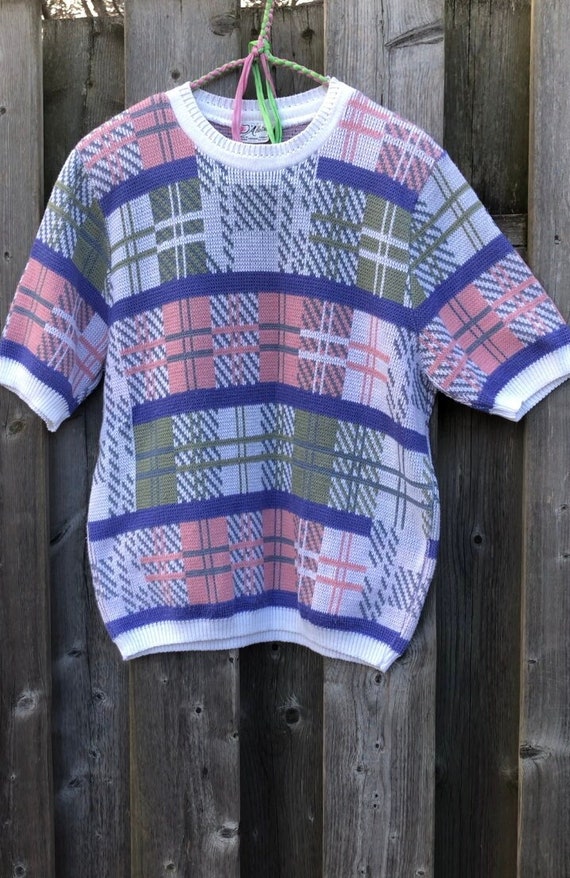 Pastel tartan sweater by D’Alliairds/pastel sweate