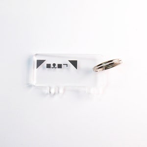 Kaomoji acrylic keychain dog "cool potiche"