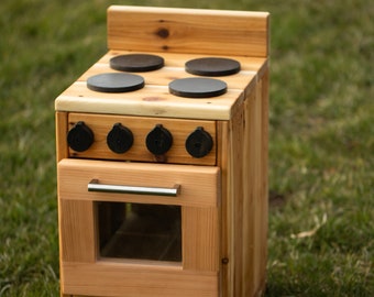 Mini Outdoor Oven | For Mud Kitchens and Outside Play | Handmade Toy | Montessori Wood Mud Kitchen | Outdoor Toy Kitchen | Wooden Oven