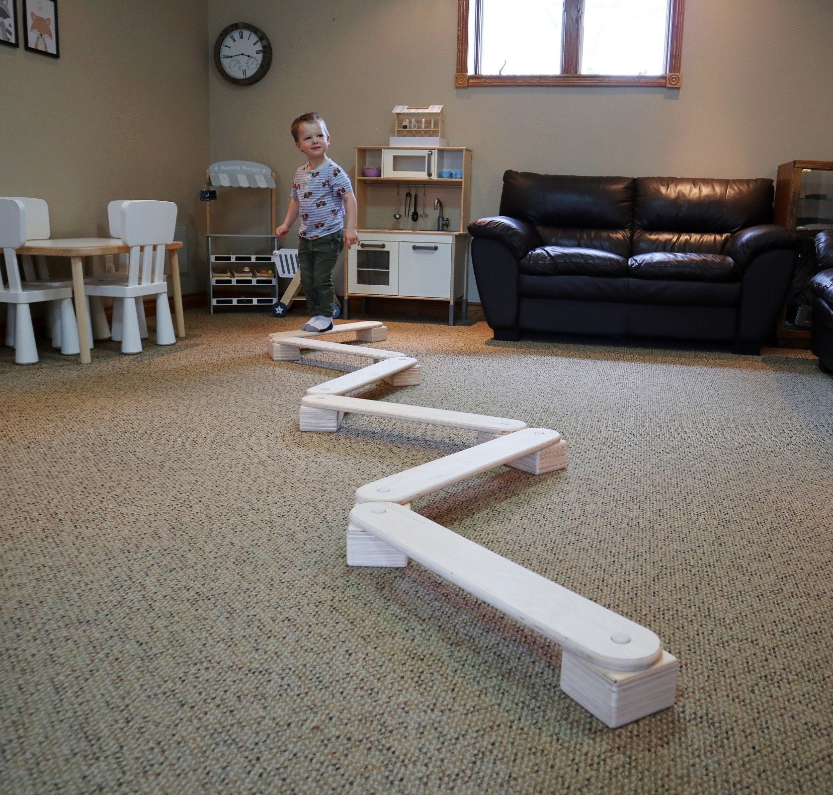 Natural Wooden Balance Beams Balance Board for Kids Etsy