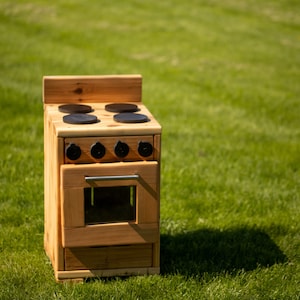 Mini Outdoor Oven | For Mud Kitchens and Outside Play | Handmade Toy | Montessori Wood Mud Kitchen | Outdoor Toy Kitchen | Wooden Oven