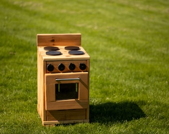 Mini Outdoor Oven | For Mud Kitchens and Outside Play | Handmade Toy | Montessori Wood Mud Kitchen | Outdoor Toy Kitchen | Wooden Oven