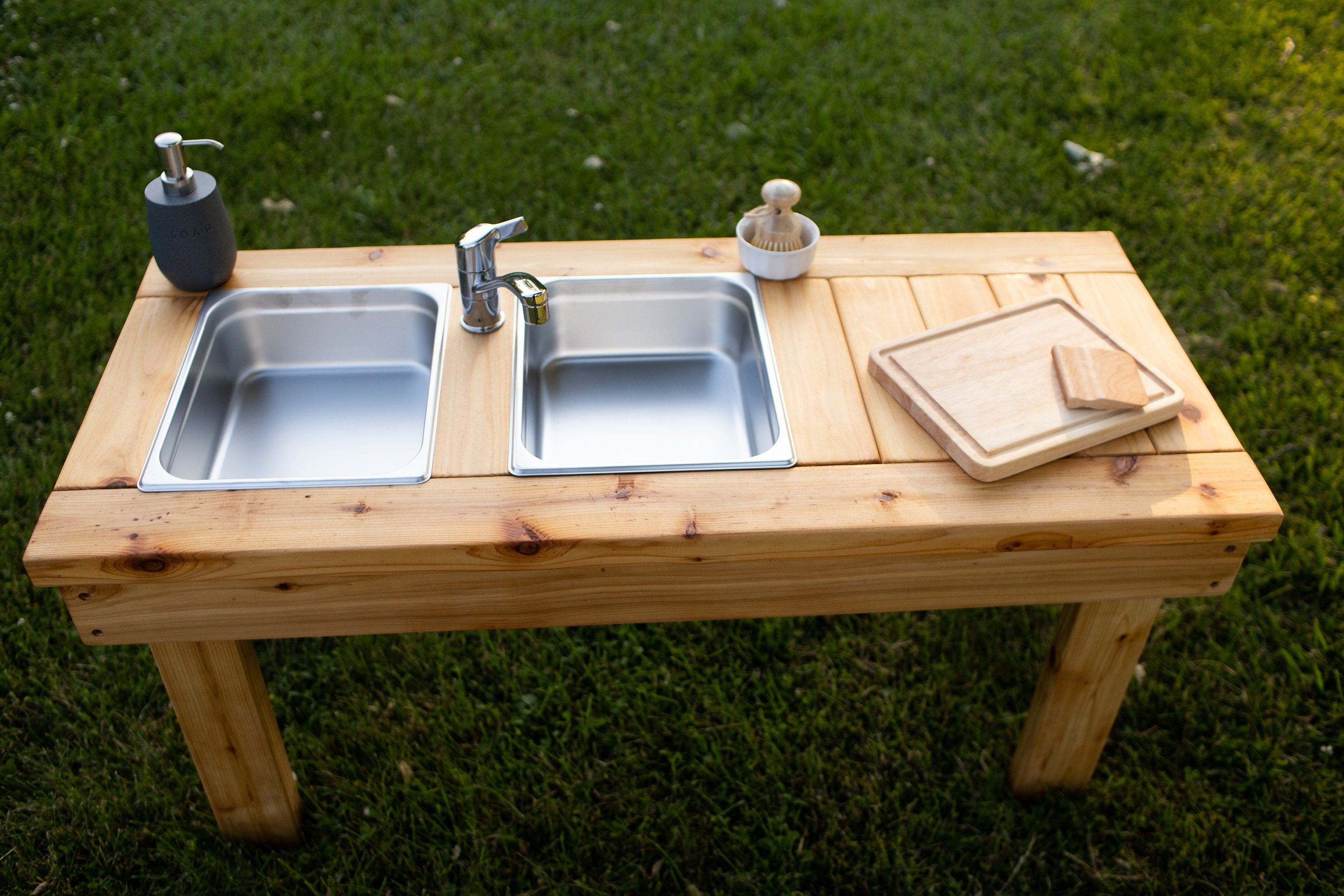 Cocina De Barro Infantil Lehoo Castle Para Exterior – Juego Sensorial De Madera Con Agua Y Grifo De Verdad, Ideal Para Niños 3+