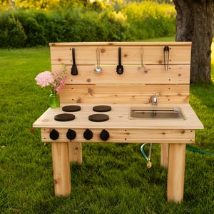 Cedar Mud Kitchen Handmade Mud Kitchen For Kids Sensory Table