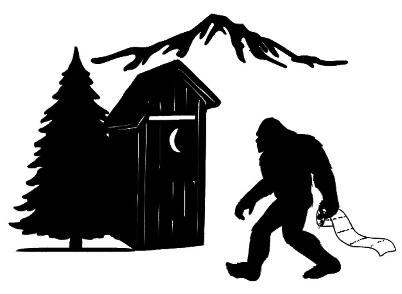 Bigfoot Outhouse SVG Clipart png/dxf/eps Etsy