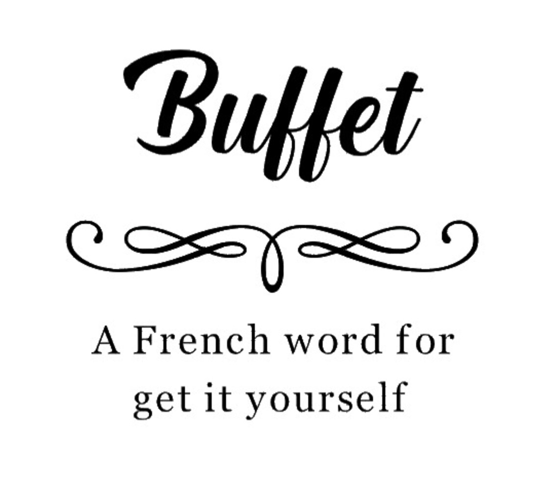 Buffet French Word SVG Clipart png/dxf/eps Etsy