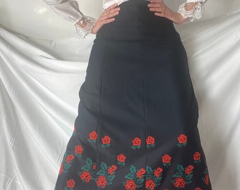 Embroidered Skirt | Etsy