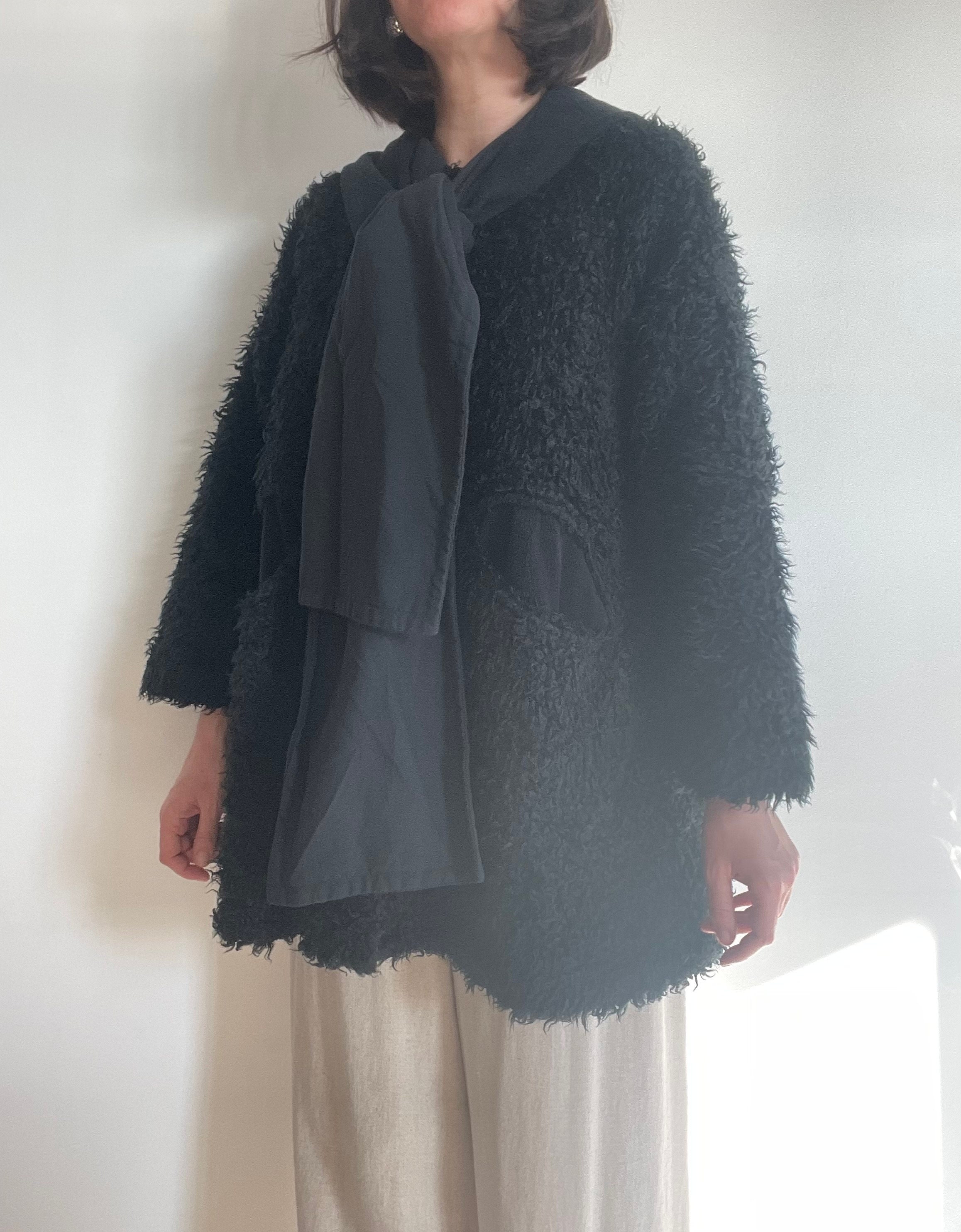 black teddy coat size 18