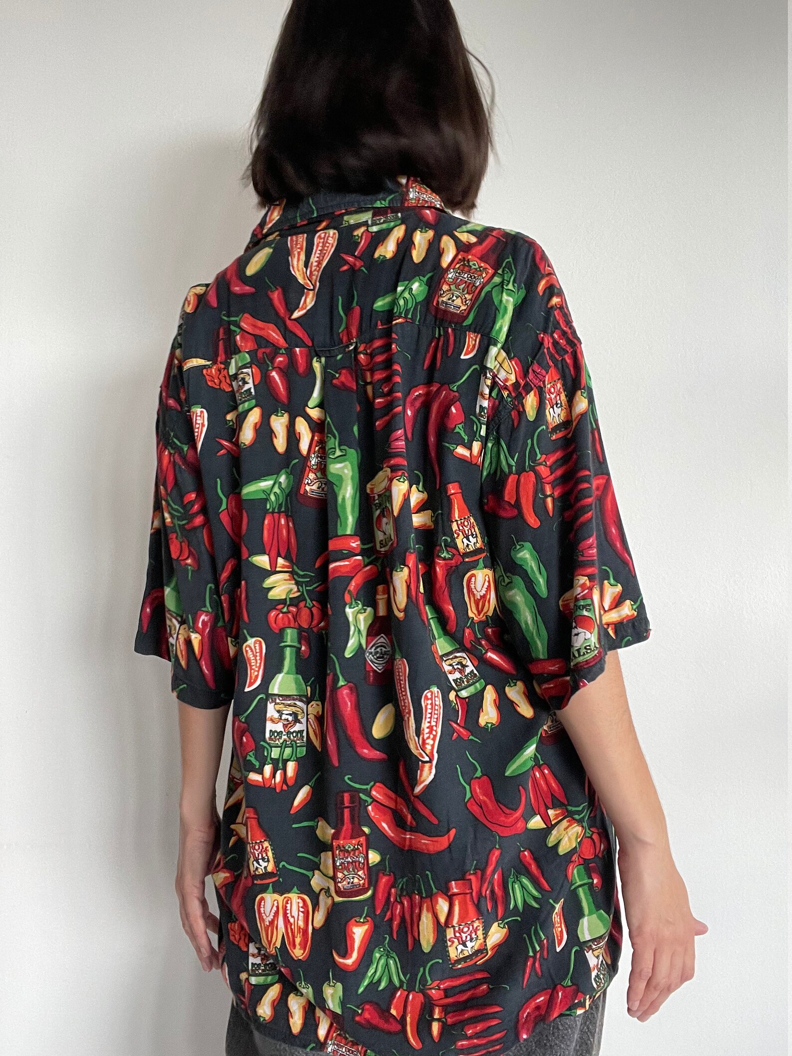 Vintage Gift for Men Funny Button up Shirt Hot Pepper Jalapeño Etsy