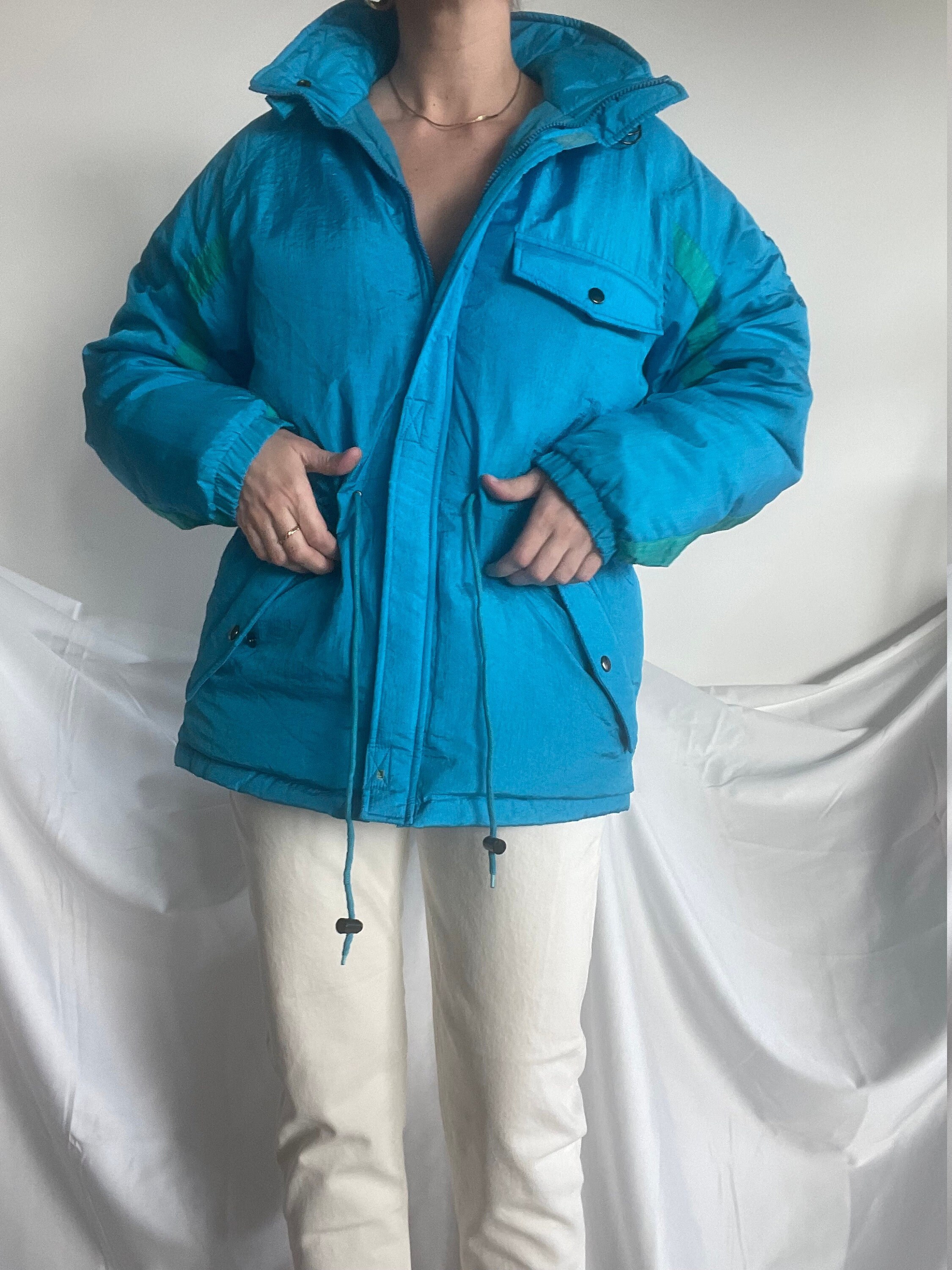 Vintage Ski Puffer Jacket Down/feather 