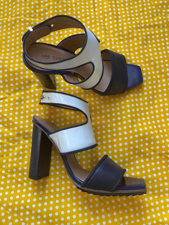 Vintage Statement Lacoste Leather Heels 