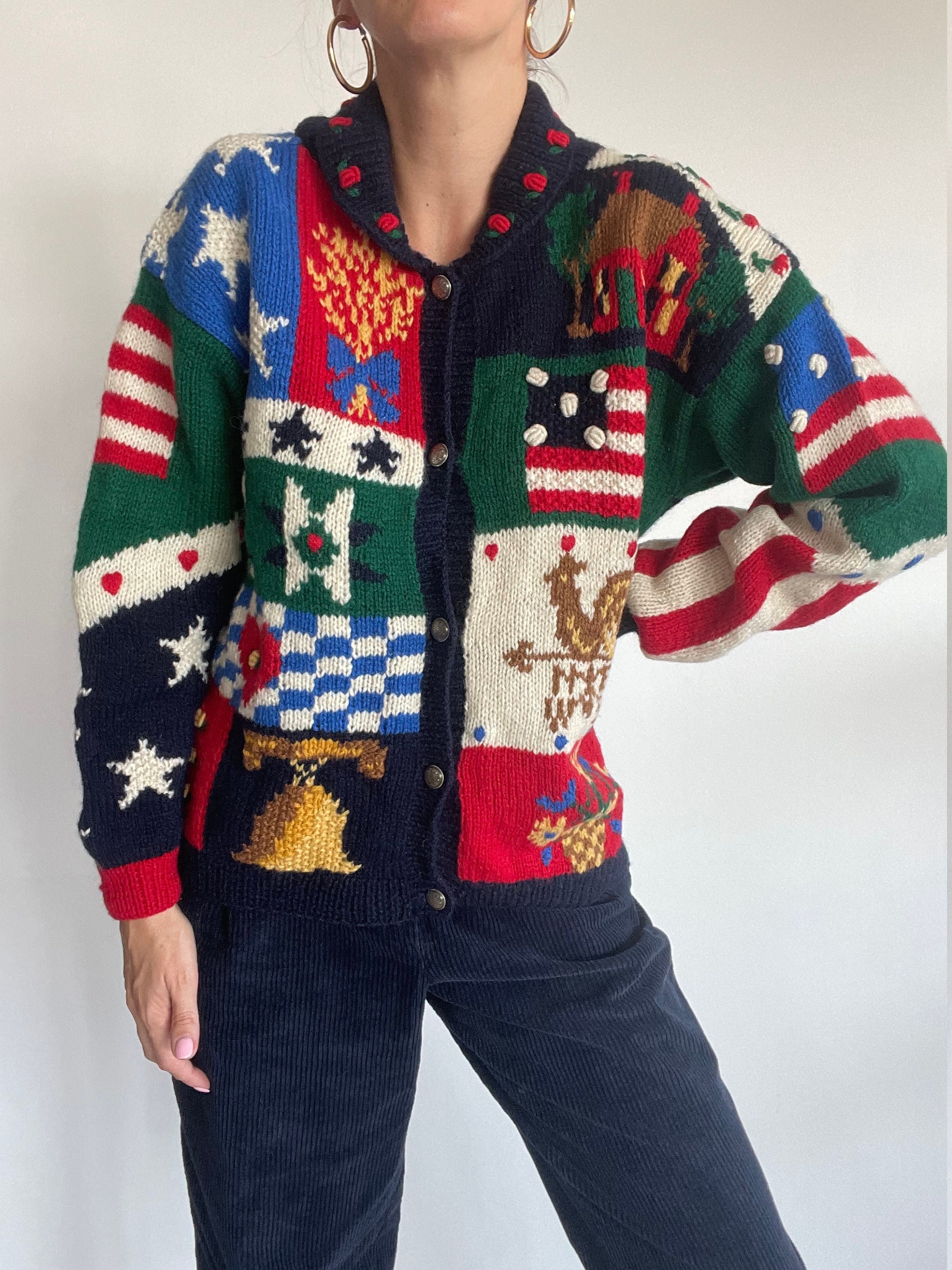 RARE Vintage 90s Eagle's Eye 100% Wool 