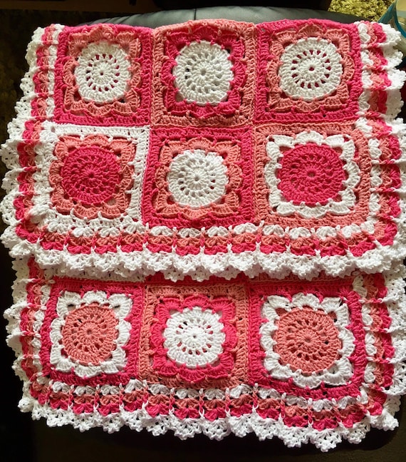 Home & Living Blankets & Throws Bedding Twin Crochet Cotton Granny