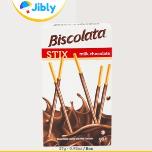 ölen Biscolata Stix|Smakelijke Snacks | Melkchocolade | Dozen van 27 g | Groothandeldeals | Wereldwijde verzending