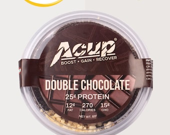 Lebanese Acup Double Chocolate Protein Snack | 60g Cups | Worldwide Shipping | Wholesale Deal