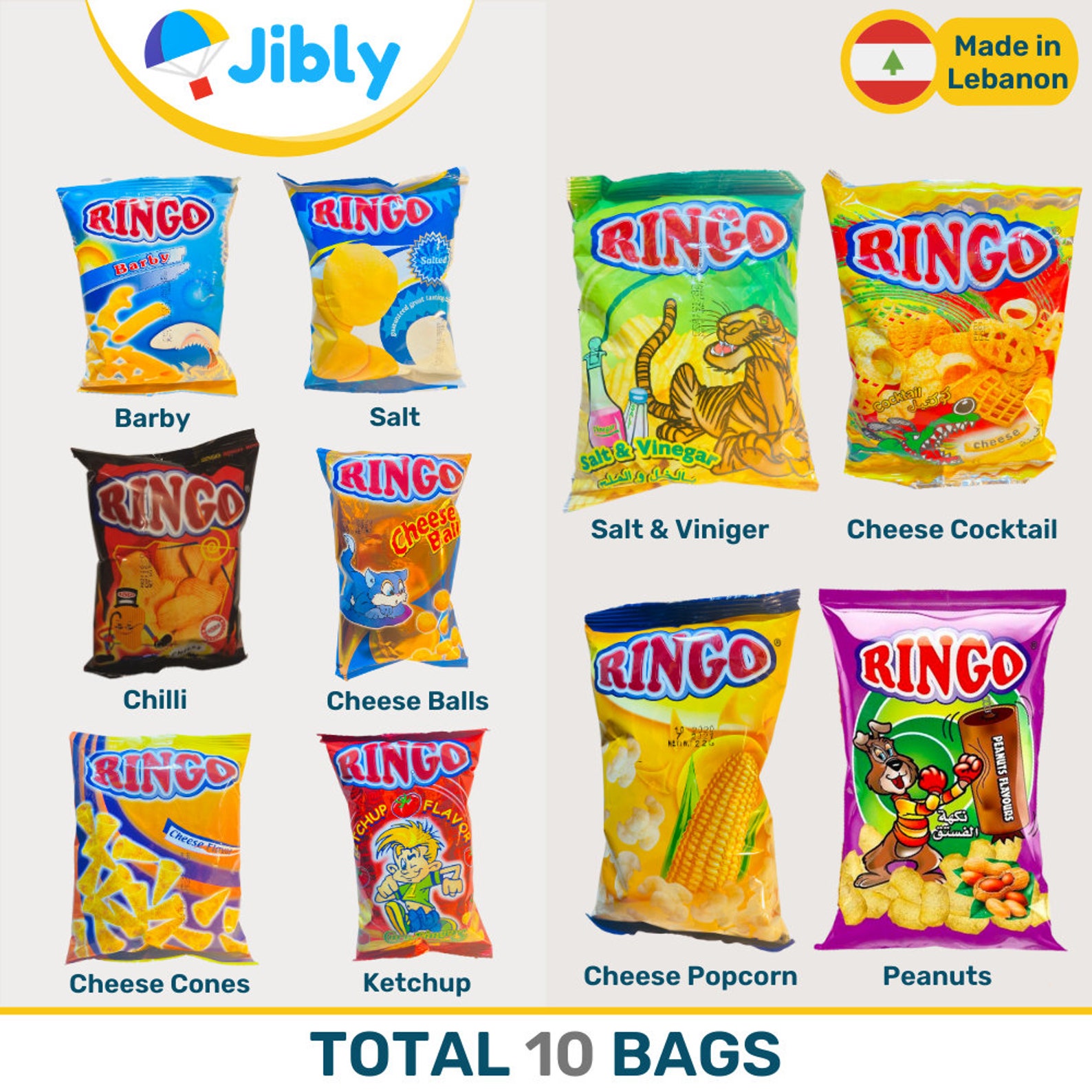 Lebanese RINGO Potato Chips 10 Flavors Lebanon Snacks Rare Etsy