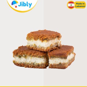 Lebanese Maamoul Madd Ashta with Pistachio Layers Sweet | Delivered with DHL | 4-5 Days delivery | Travel Package