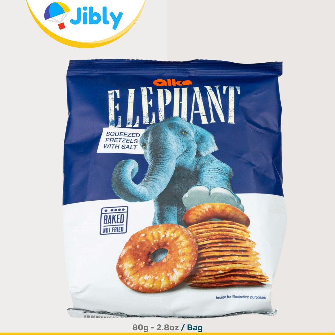 Elephant Pretzels With Saltsalty Snacksbaked Not Fried80g Bagswholesale