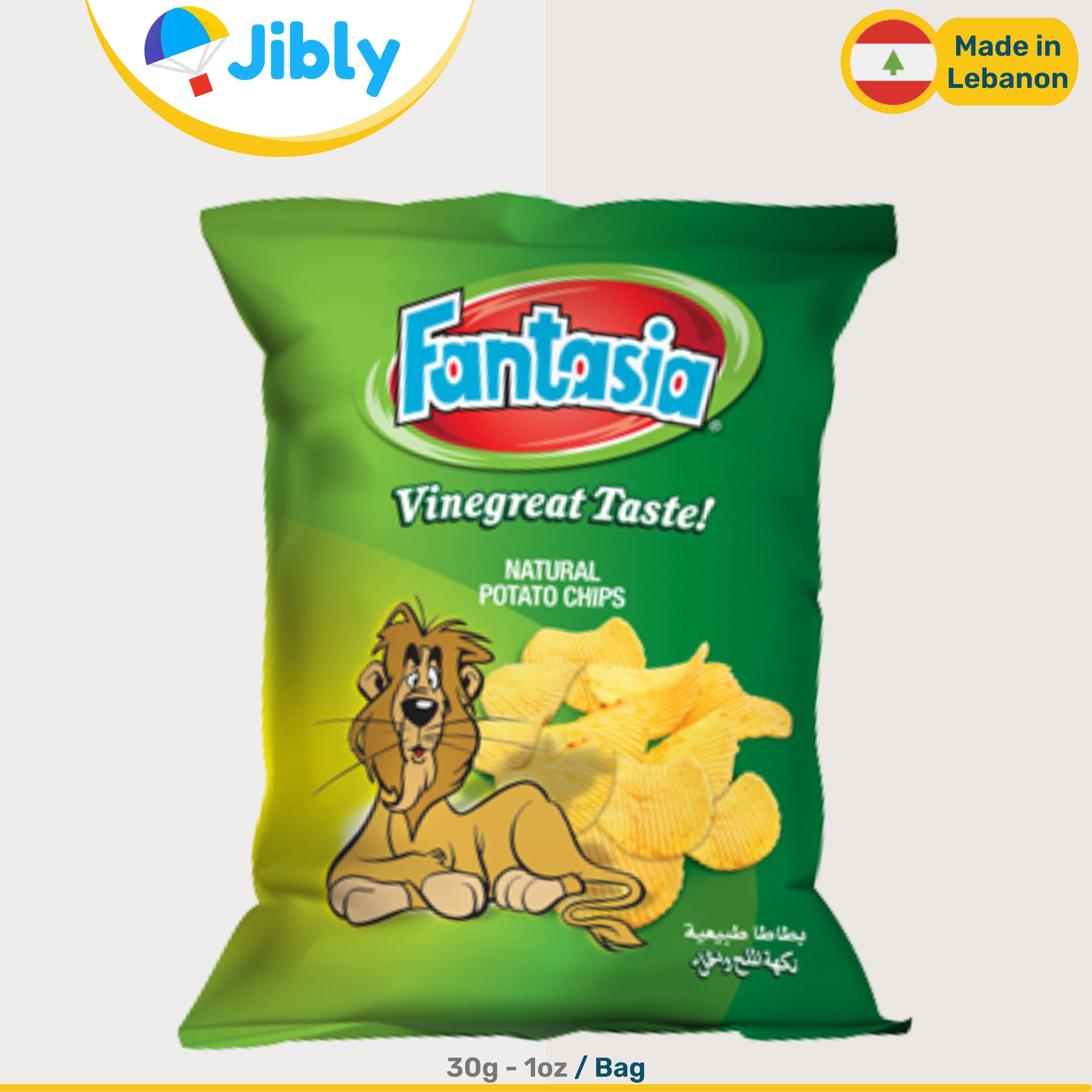 Lebanese Fantasia Chips Salt & Vinegar Flavor 30g Bags Worldwide