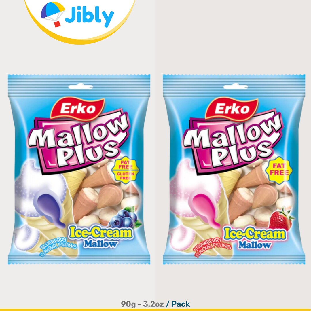 Erko Ice Cream Mallow Marshmallows Tasty Snacks 90g Packs Worldwide
