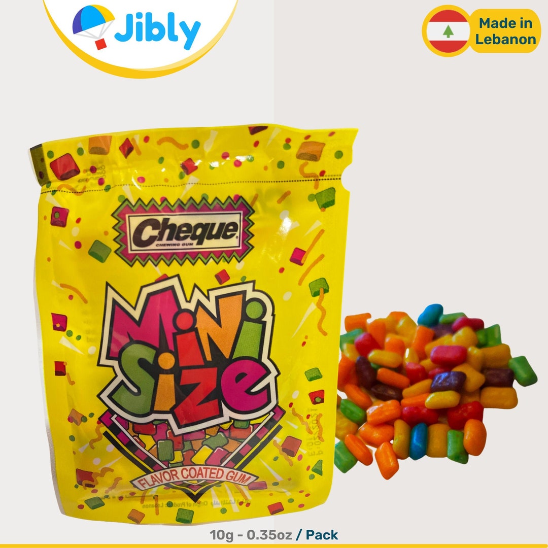 Lebanese Cheque Gum Fruit Flavor Sweets & Candy 10g Mini Etsy