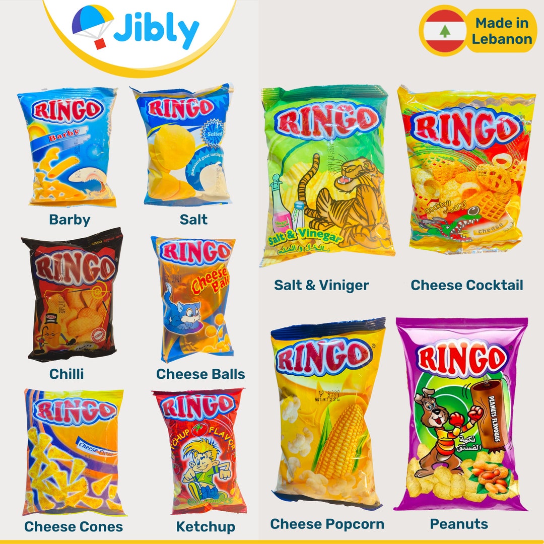 Lebanese Ringo Chips Ten Flavors Lebanese Snacks 22g Etsy Singapore