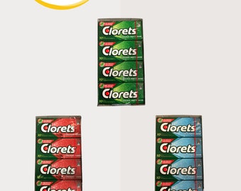 Goma Clorets / Tres Sabores / Caja de 12 Paquetes / Paquetes de 14g / Envío Mundial / Ofertas al por Mayor