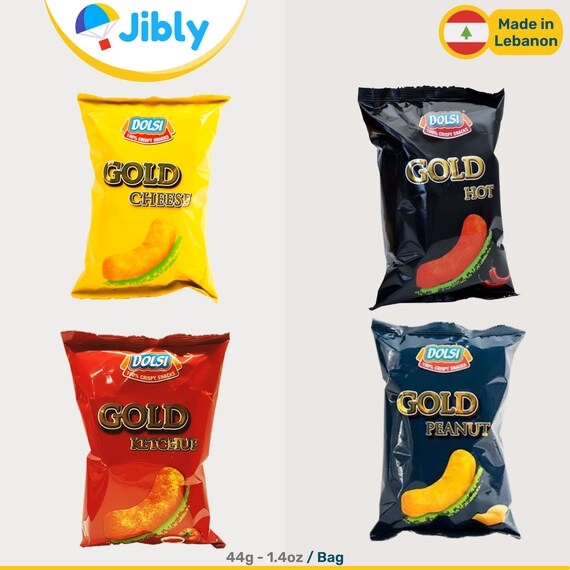 Lebanese Dolsi Gold Chips Three Flavors Tasty Snack 44g Etsy