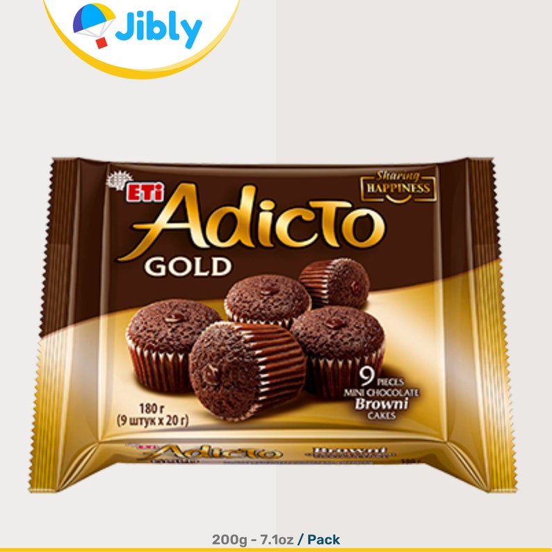 Eti Adicto Browni Cake Gold Packs Tasty Snacks 200g Packs Worldwide Shipping Wholesale Deals image 1