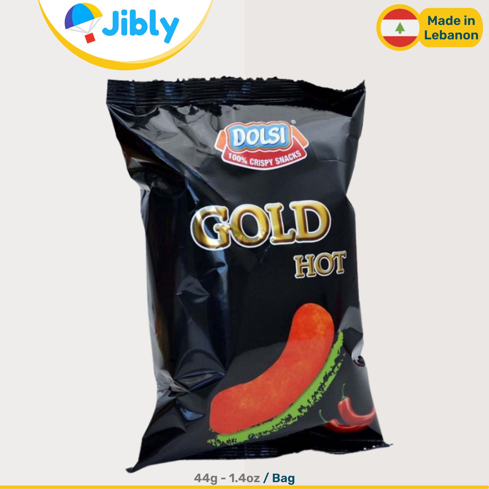 Lebanese Dolsi Gold Chips Three Flavors Tasty Snack 44g Bags Worldwide