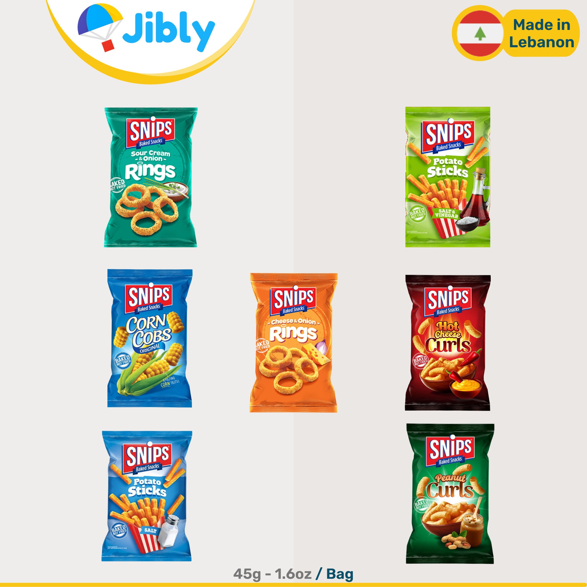 Lebanese Snips Chips Seven Flavors Less Fat Salty Snacks Etsy Canada