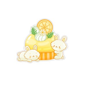 Cute Bunny Cupcake Sticker, Waterproof Sticker, Kawaii Bunny, Cupcake Sticker, Kawaii Cake, Laptop Decal, Journal Stickers, Kawaii Gift