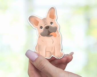 French Bulldog Sticker, Frenchie Decal, Dog Lover Gift, Dog Mom Gift, French Bulldog Lover, French Bulldog Vinyl, Dog Laptop Sticker