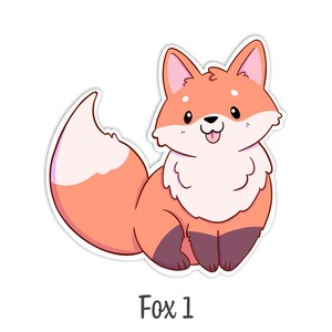 Cute Fox Stickers, Fall Stickers, Woodland Animal Stickers, Autumn Stickers, Laptop Decal, iPhone Sticker, Fall Animals, Woodland Fox