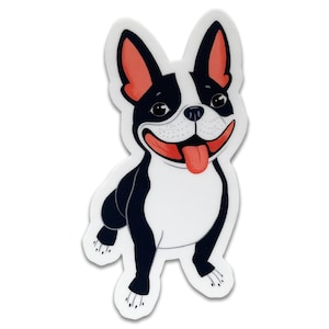 Cute Boston Terrier Sticker, Dog Sticker, Pet Sticker, Boston Terrier, Gift, Dog mom, vinyl dog sticker, Cute Dog Decal