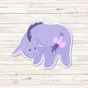 Eeyore Winnie the Pooh Sticker, Cute Eeyore Decal, Classic Eeyore Laptop Sticker, Winnie the Pooh and Friends, Cute Disney Sticker Pooh Bear