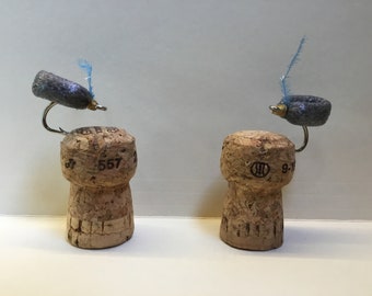 Carpa de maíz negro, señuelo de mosca baja, flotante, conjunto de dos