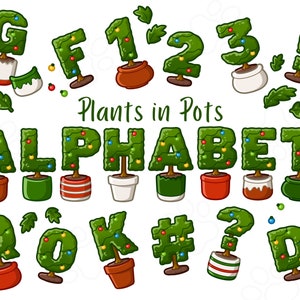 Plantas do alfabeto - Luzes - Imagens de clipart - Download digital