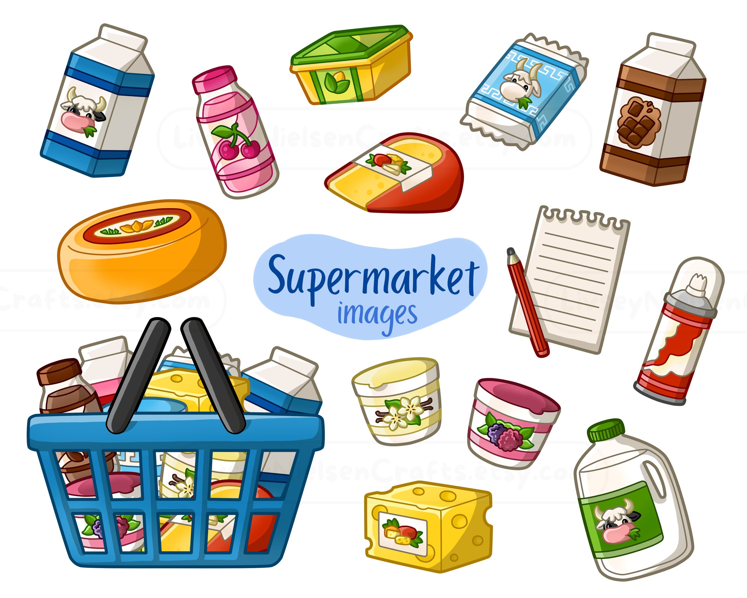 supermarket design clipart wedding