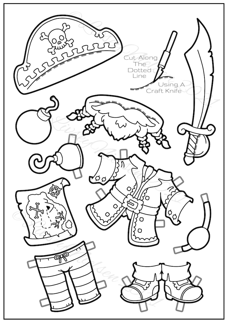Beach Holiday Paper Doll Printable Download B W Etsy Beach Holiday Paper Doll Printable Download B W Etsy