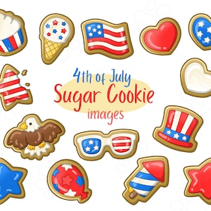 Biscuits au sucre - 4 juillet - Clip Art Images - Téléchargement numérique