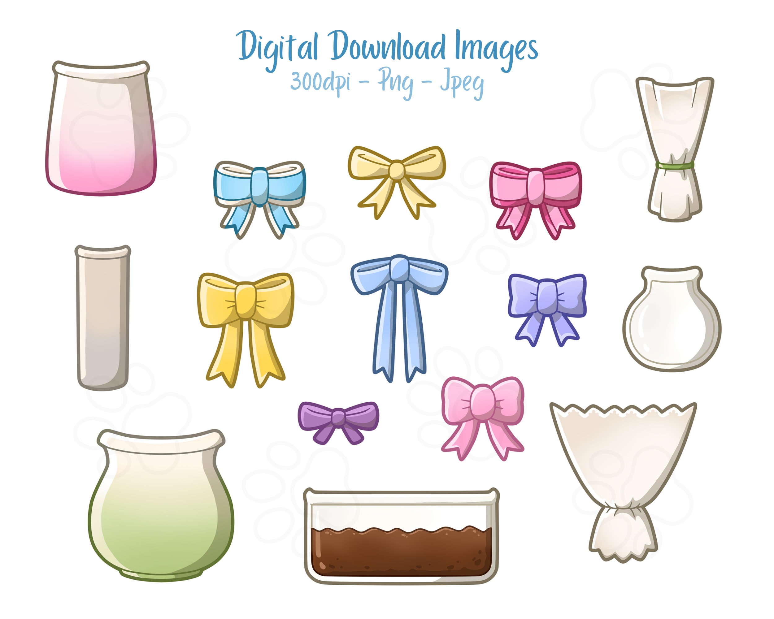 Flower Bouquet Spring Clip Art Images Digital Download - Etsy