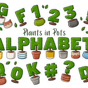 Plant Font - Etsy