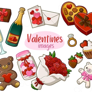 Día de San Valentín - Imágenes prediseñadas - Descarga digital