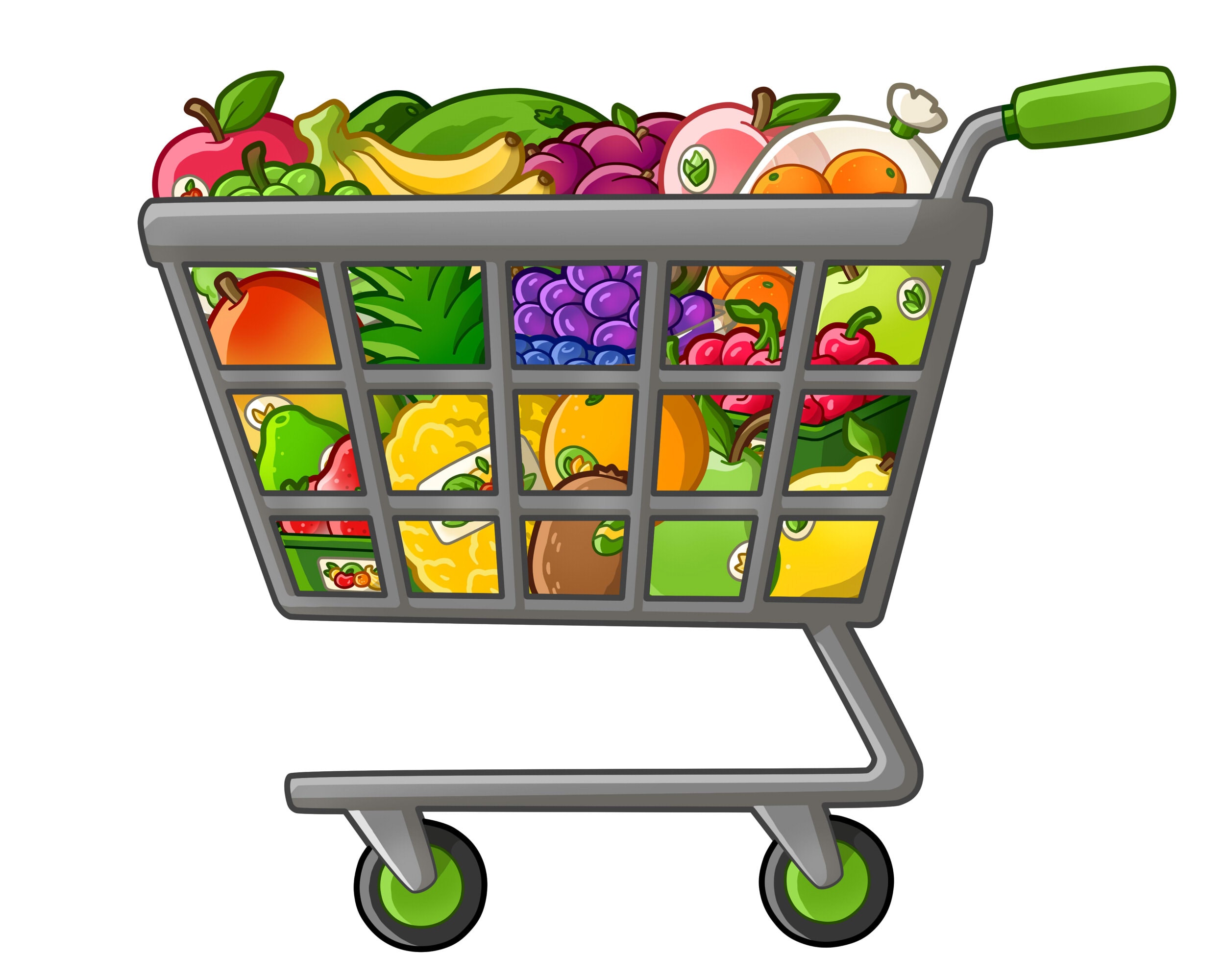 Supermarket Fruit Grocery Clip Art Images Digital Download - Etsy