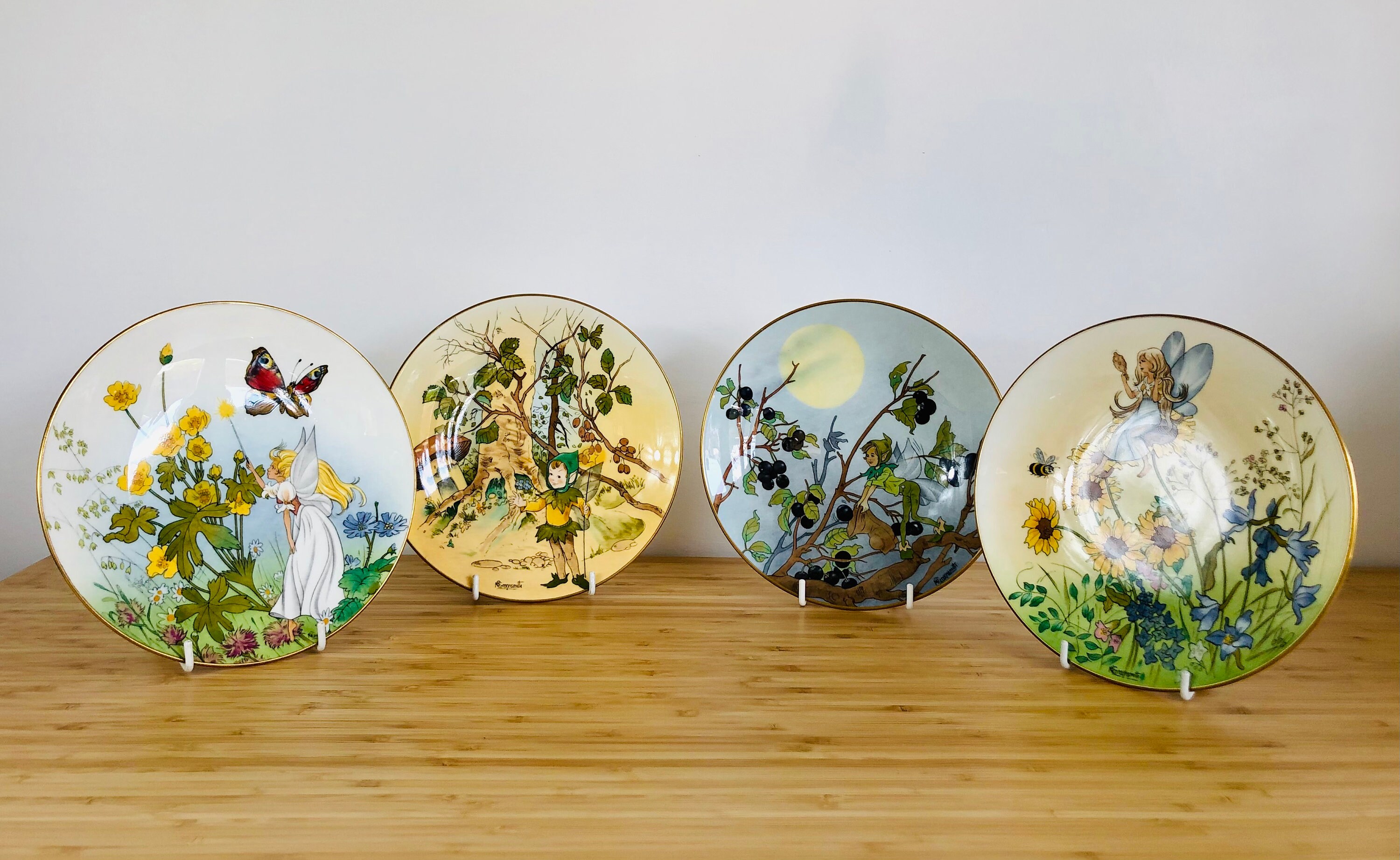 Decorative Fairyland Four Seasons Plate Collection by M G Etsy UK