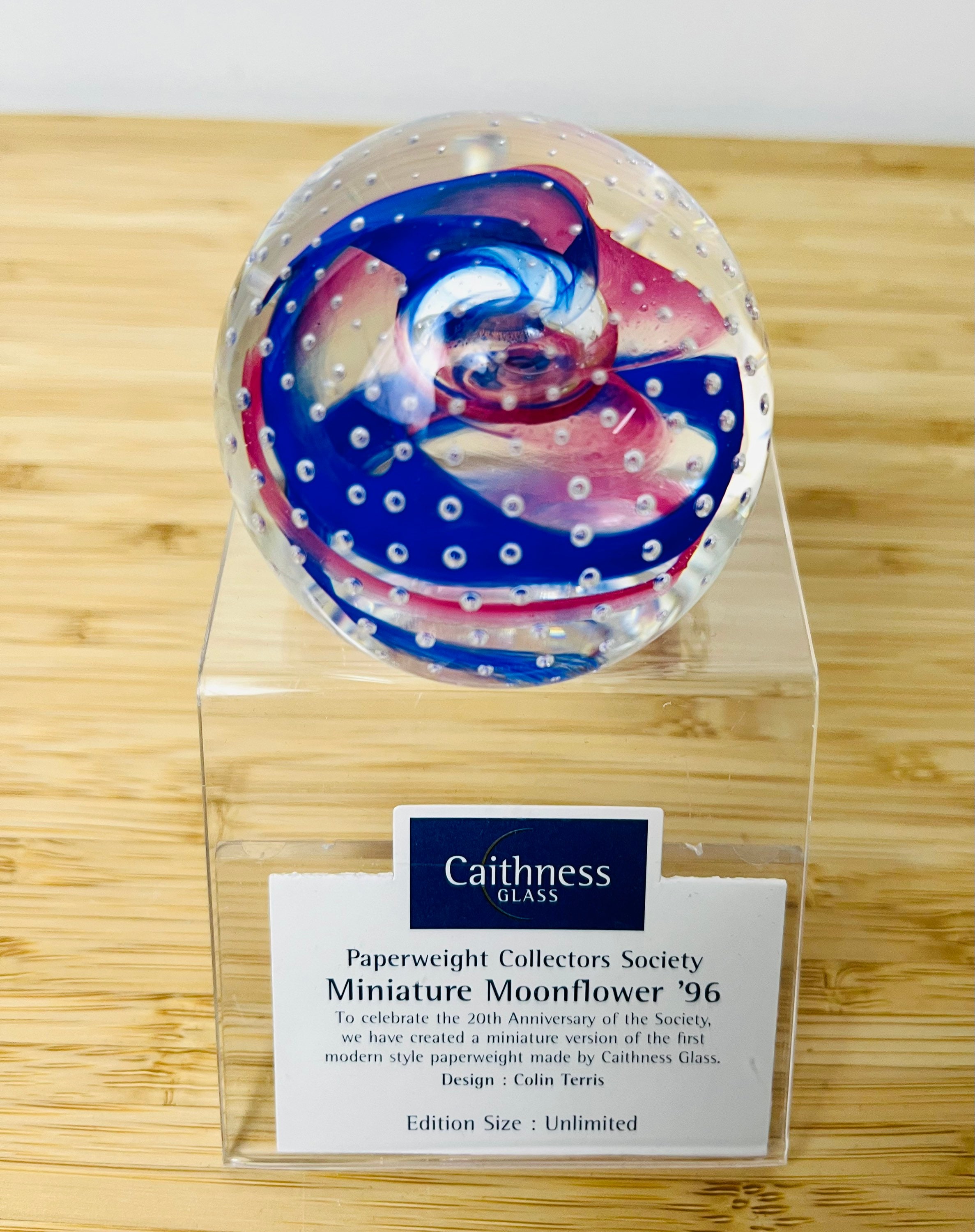 Miniature Moonflower 96 Caithness Glass Paperweight, Collectable
