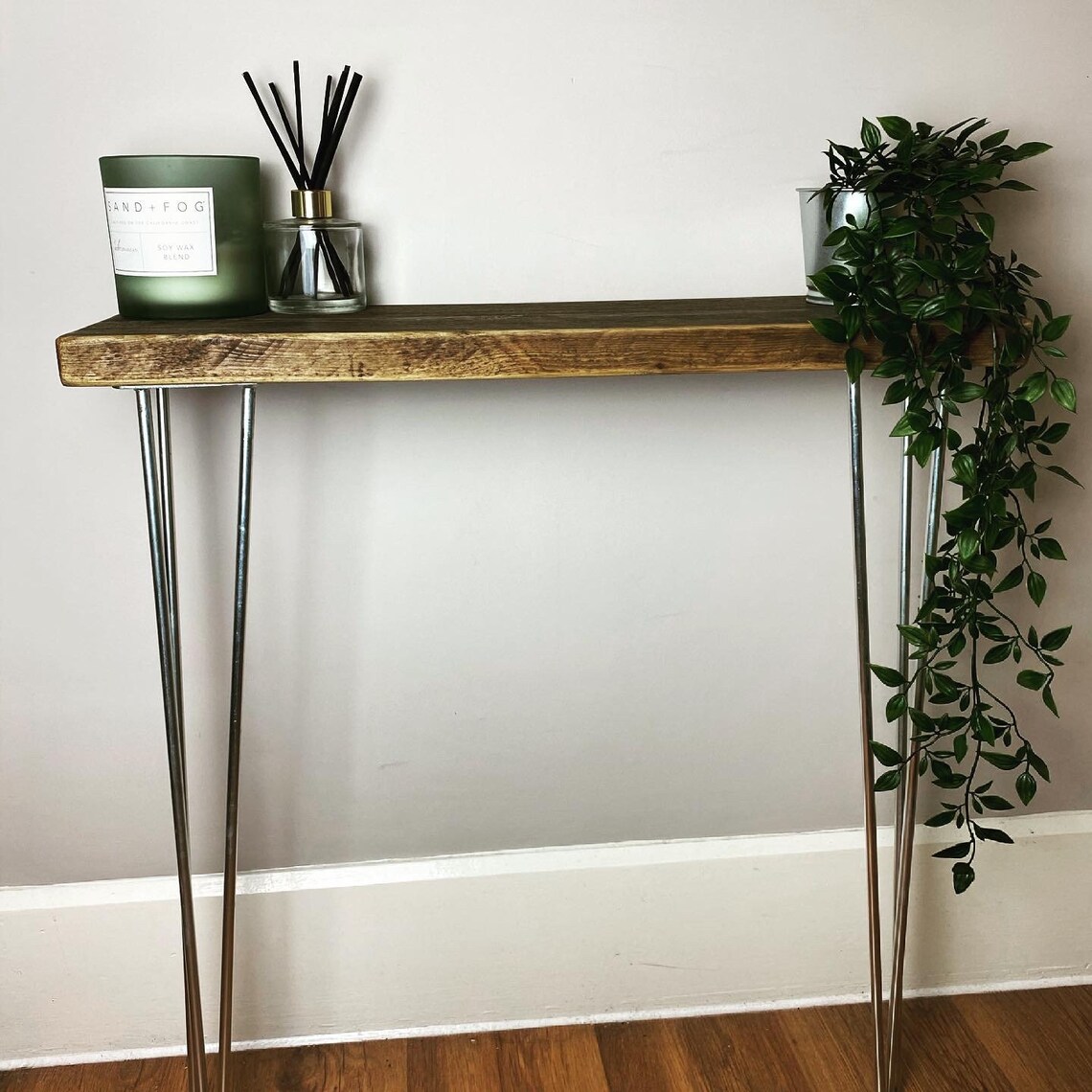 Hairpin Leg Console Table Rustic Narrow Console Table Etsy