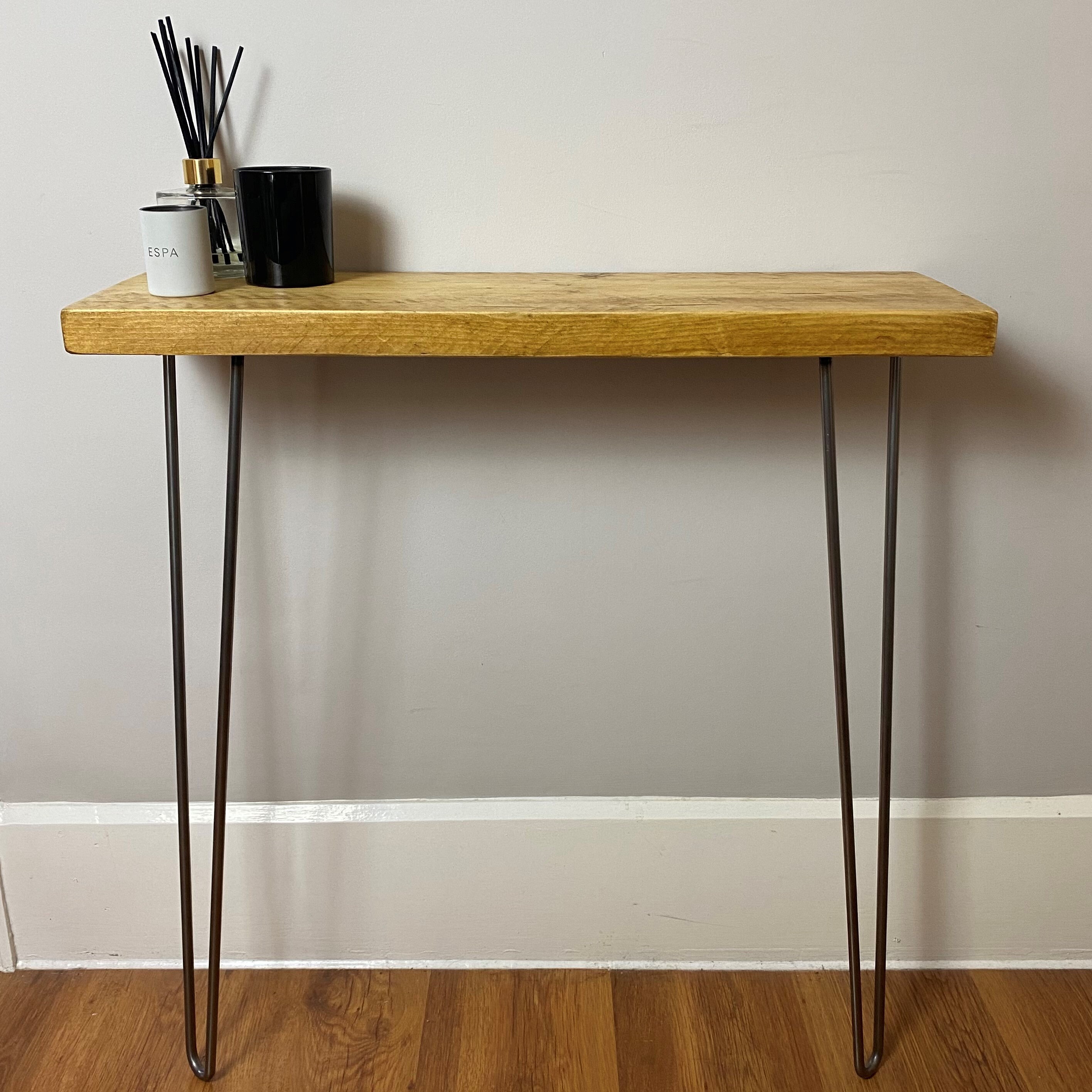 Hairpin Leg Console Table Rustic Narrow Console Table Etsy
