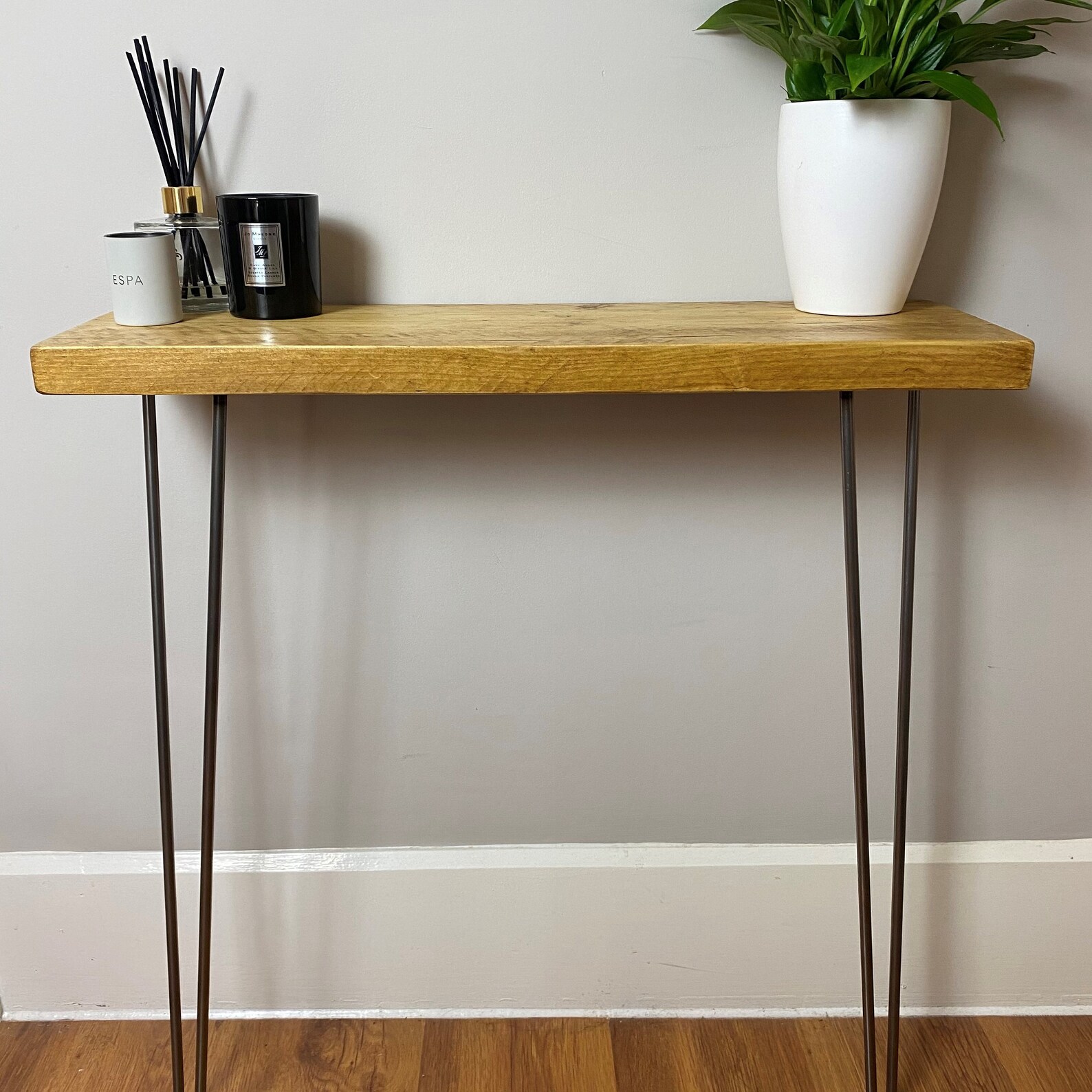 Hairpin Leg Console Table Rustic Narrow Console Table Etsy